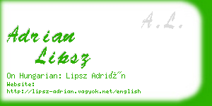 adrian lipsz business card
